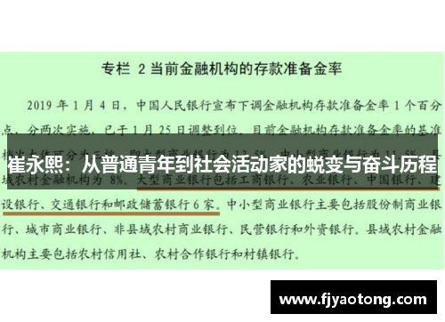 崔永熙：从普通青年到社会活动家的蜕变与奋斗历程
